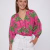 Clearance Vilagallo Vilagallo Palm Tree Blouse | Summer Women'S Shirts | Shop Ireland Pink