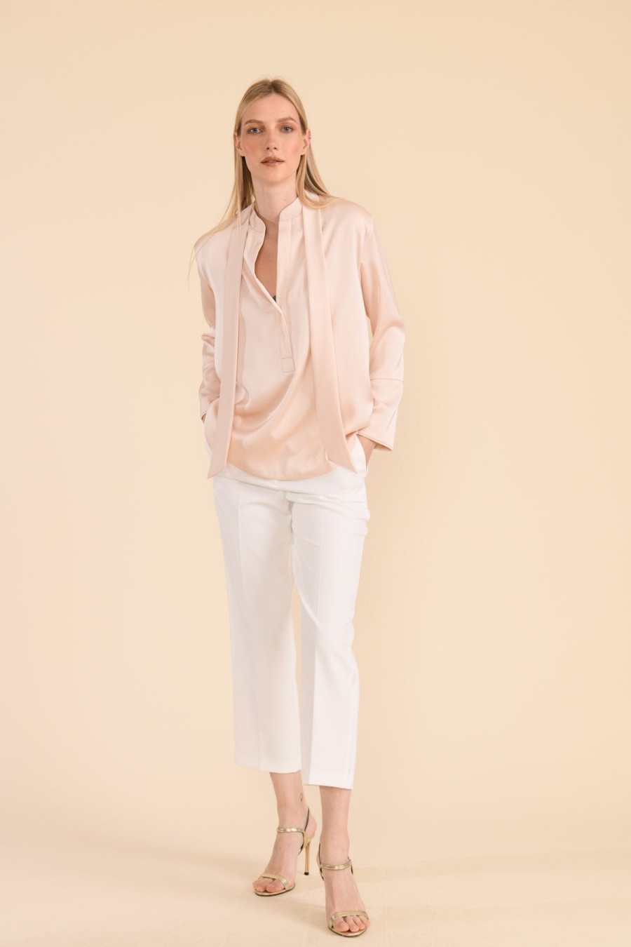 Best Caroline Kilkenny Caroline Kilkenny Abbey Top | Elegant Baby Long Sleeve Smart Tops Pink