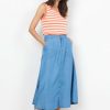 Wholesale Soyaconcept Soyaconcept Liv A-Line Midi Skirt | Womens Casual Skirts Ireland Denim