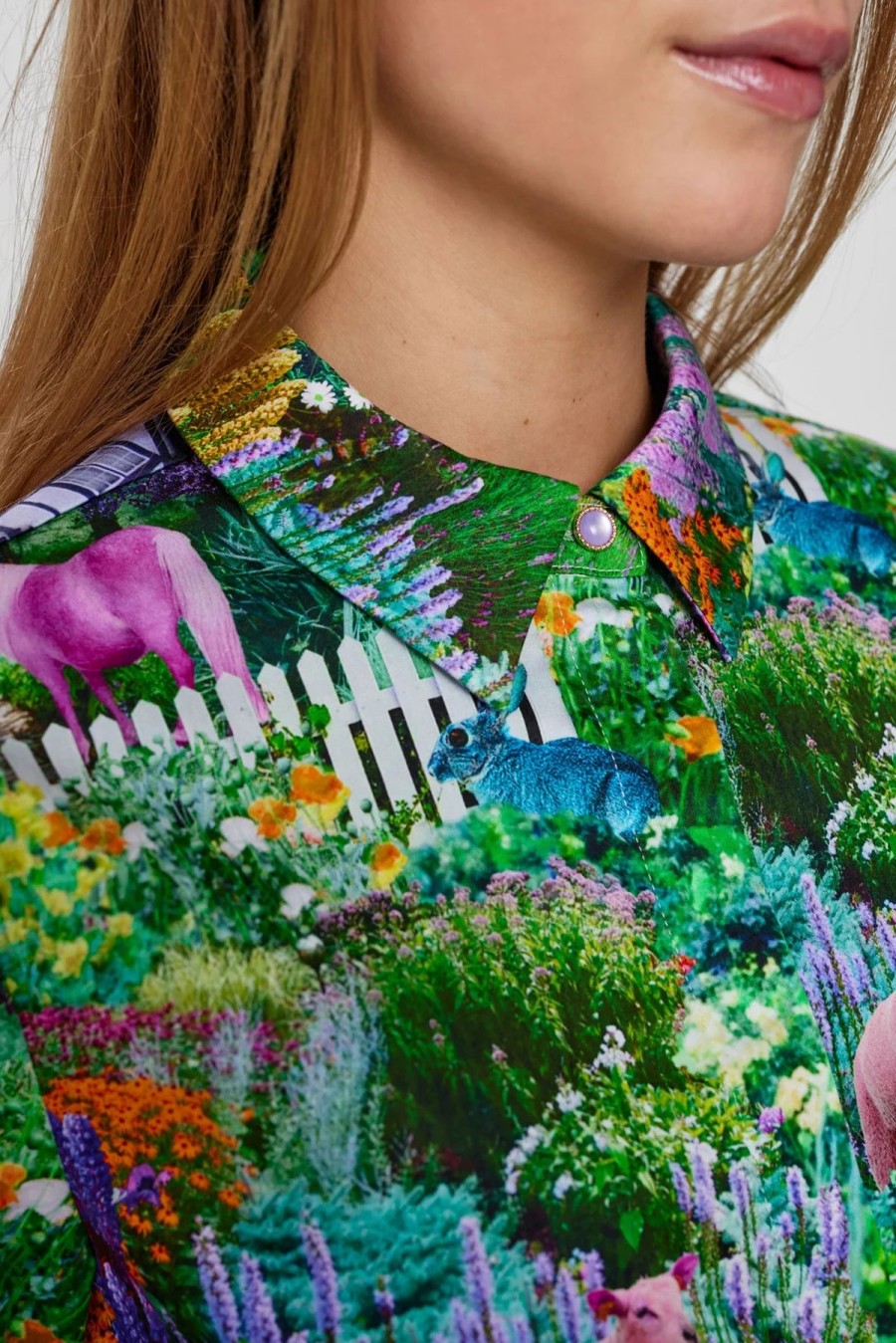 Wholesale Numph Numph Nuatlas Cottage Garden Print Shirt | Funky Womens Shirts Ireland Green