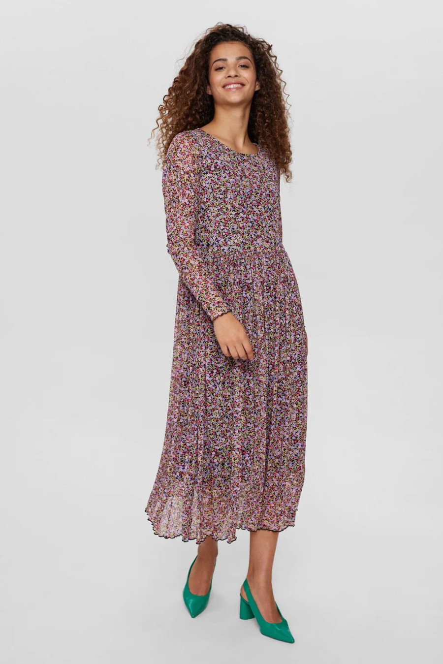 Online Numph Numph Nufreya Floral Print | Calf Length Midi Dresses Ireland Caviar