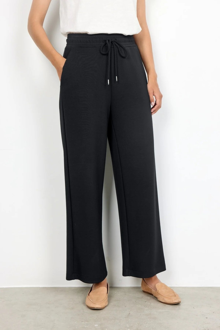 Online Soyaconcept Soyaconcept Casual Drawstring Trousers | Women'S Loungewear Ireland Black