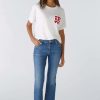 New Oui Oui Flared Jeans | Womens Jeans Ireland | Ribbonrouge Dark Blue