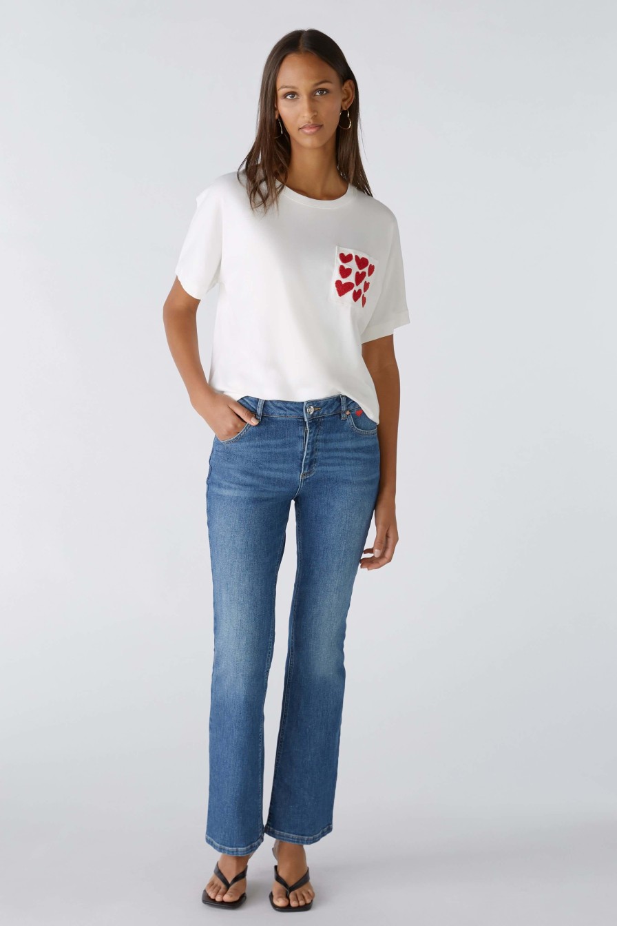 New Oui Oui Flared Jeans | Womens Jeans Ireland | Ribbonrouge Dark Blue