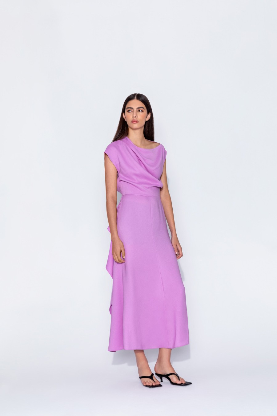 Clearance Kameya Kameya Frill Back Maxi Dress | Shop Dress For Wedding Lilac