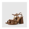 New Lodi Lodi Loe Leather Strappy Block Heel Sandals | High Heels Ireland Tan