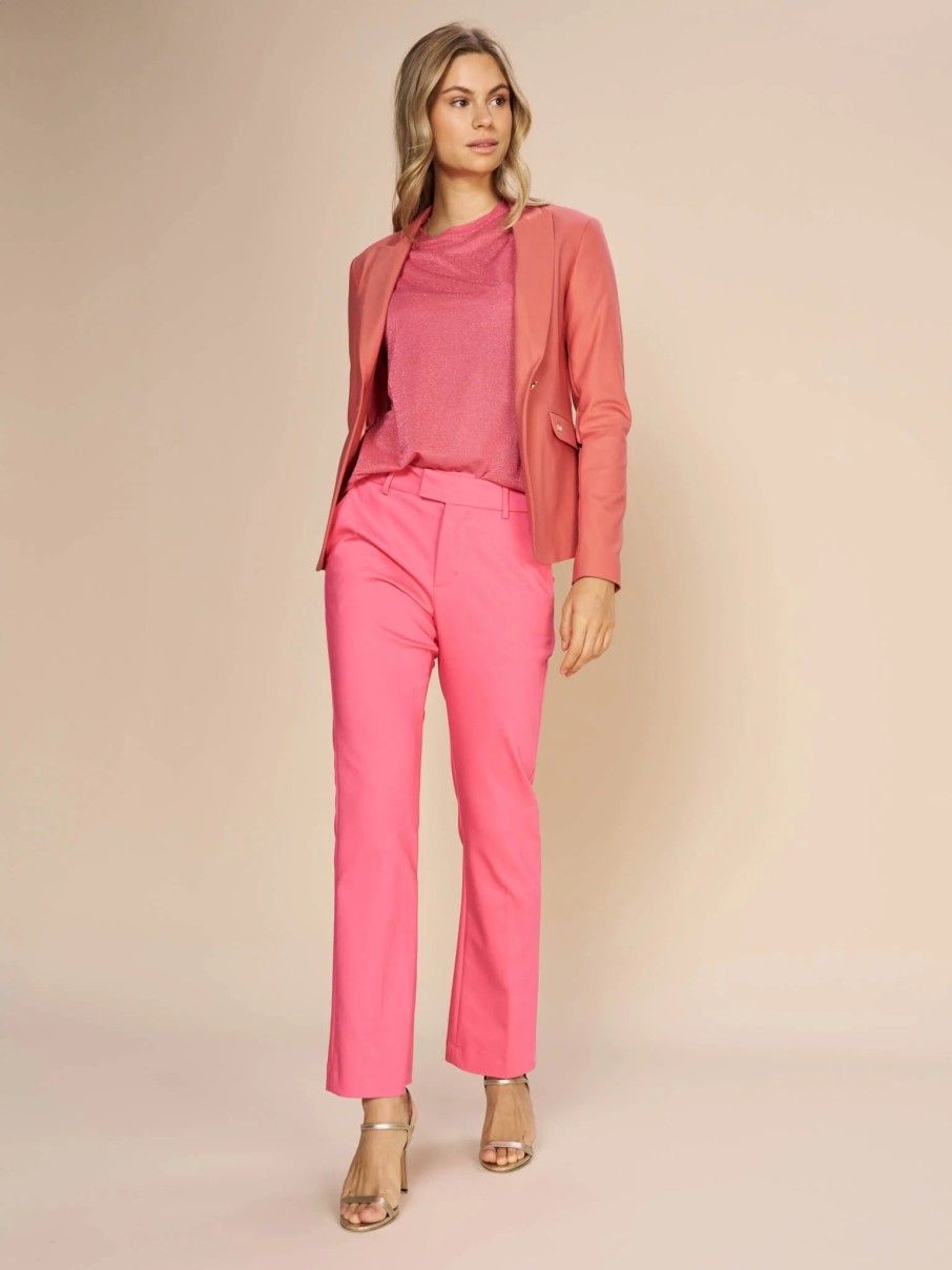 Best Mosmosh Mos Mosh Ellen Night Pink Trousers | Women'S Dressy Trousers Ireland