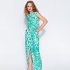 Online Kameya Kameya Leo Print Maxi Dress | Wedding Guest Dresses Online Turquoise