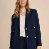 New Mos Mosh Mos Mosh Aura Cello Double Breasted Blazer | Ribbon Rouge Navy