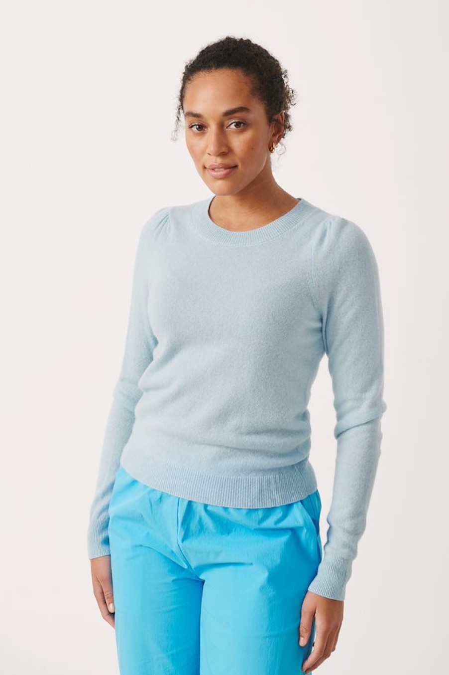 Best Part Two Part Two Evina Cashmere Jumper | Cashmere Jumpers Ireland Crystal Blue