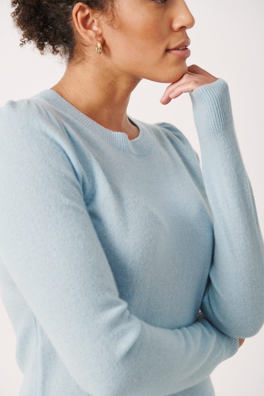 Best Part Two Part Two Evina Cashmere Jumper | Cashmere Jumpers Ireland Crystal Blue