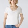 Hot Oui Oui Carli Organic Cotton V-Neck T-Shirt | Ribbon Rouge