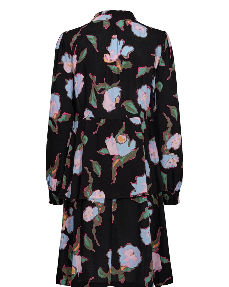 Best Numph Numph Nualicia Black Tiered Floral Dress | Short Dresses For Women Caviar