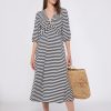 Wholesale Vilagallo Blue & White D Midi Dress | Women'S Daytime Dresses Ireland Stripe