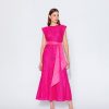 Best Kameya Kameya Fuchsia Floral Lace Maxi Dress | Shop Kameya Dresses Ireland Fuschia