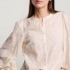 Best Summum Summum Floral Cotton Blouse | Long Balloon Sleeves Ireland | Shop Now Ivory