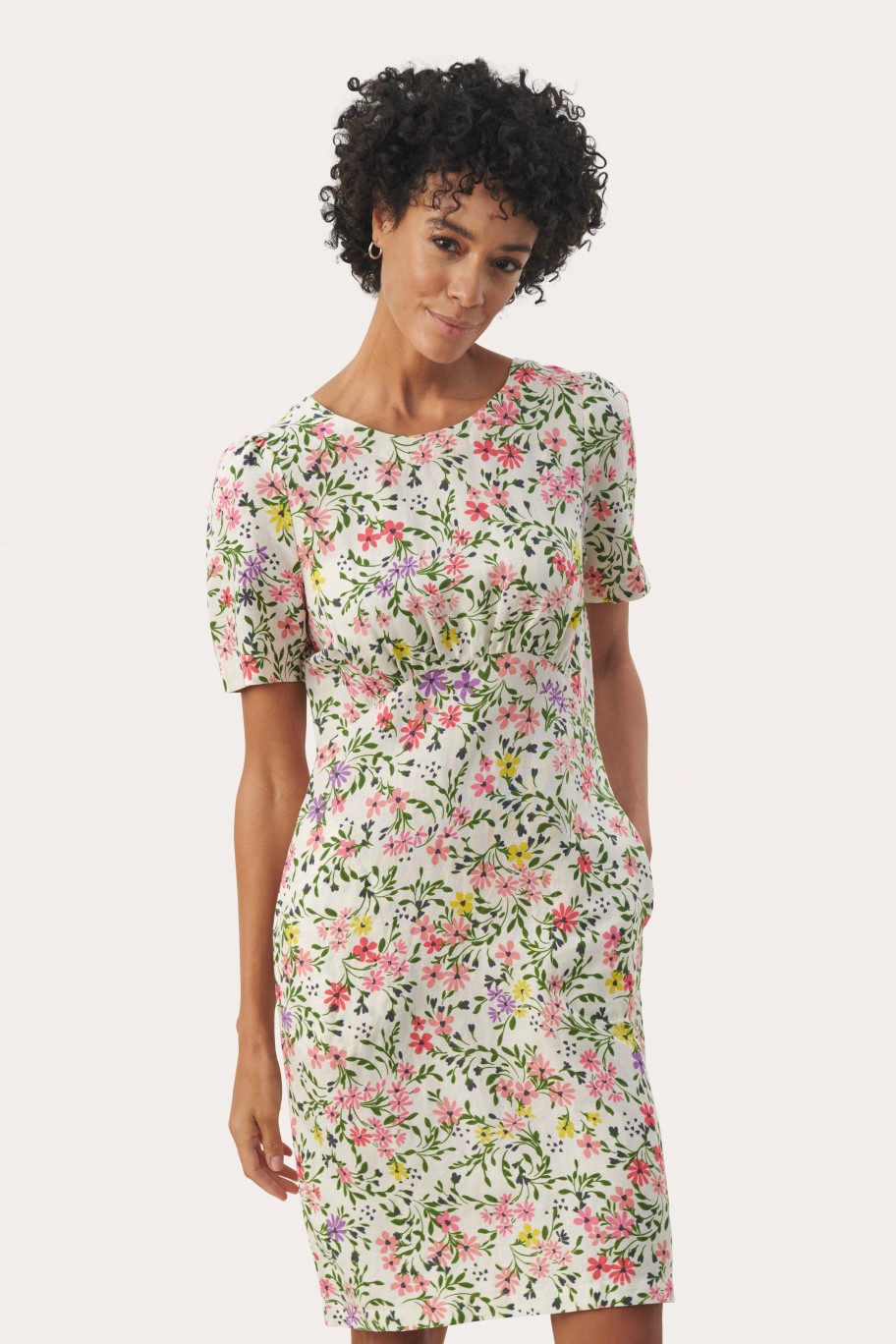 Wholesale Part Two Part Two Elsine Floral Linen Dress | Short Summer Dresses Ireland Multi