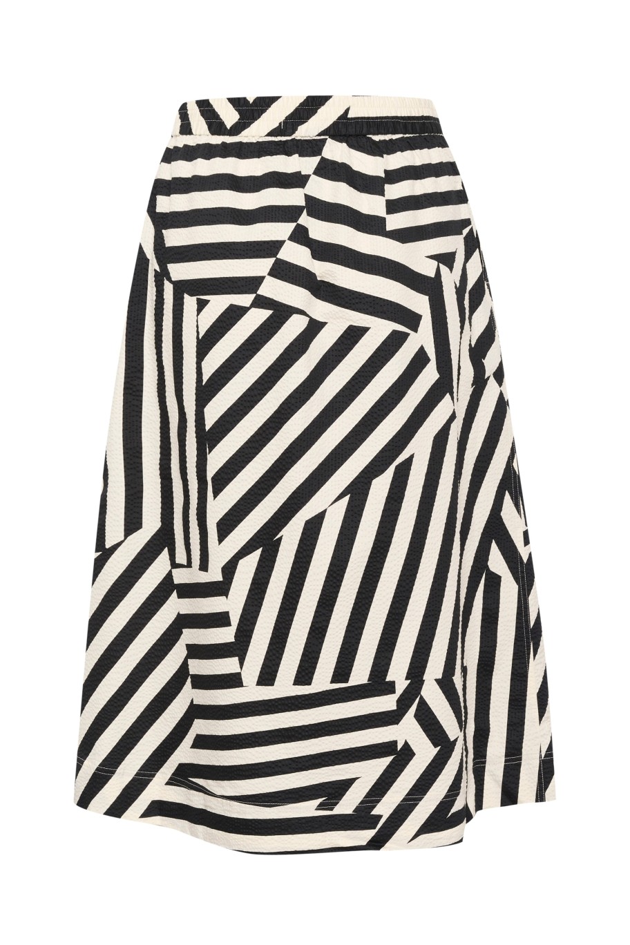 Best Part Two D Midi Skirt | Cream & Black | Shop Women'S Skirts Ireland Stripe