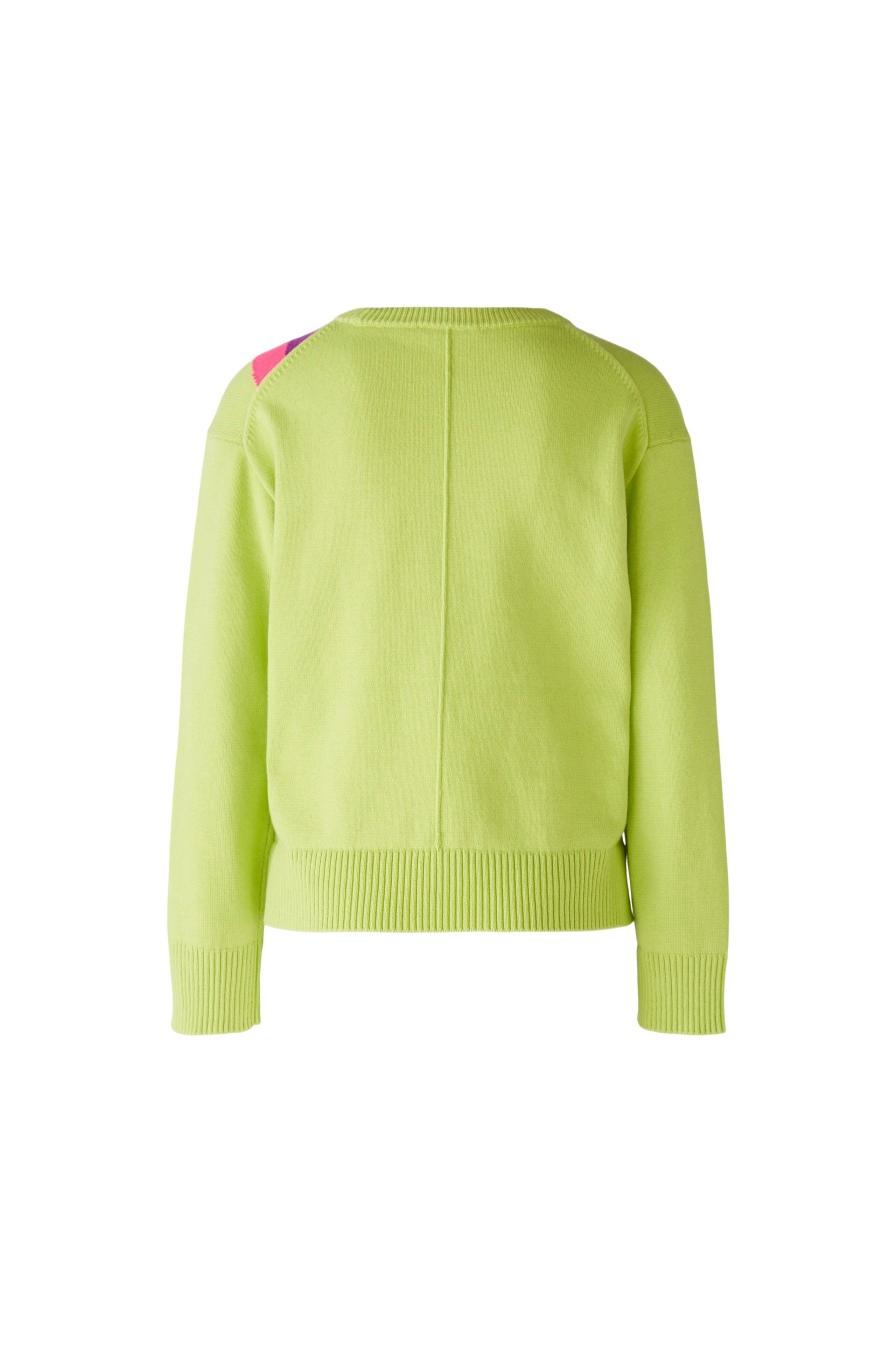 Online Oui Oui Lime Lightning Bolt Knit Jumper | Funky Women'S Jumpers Ireland Green