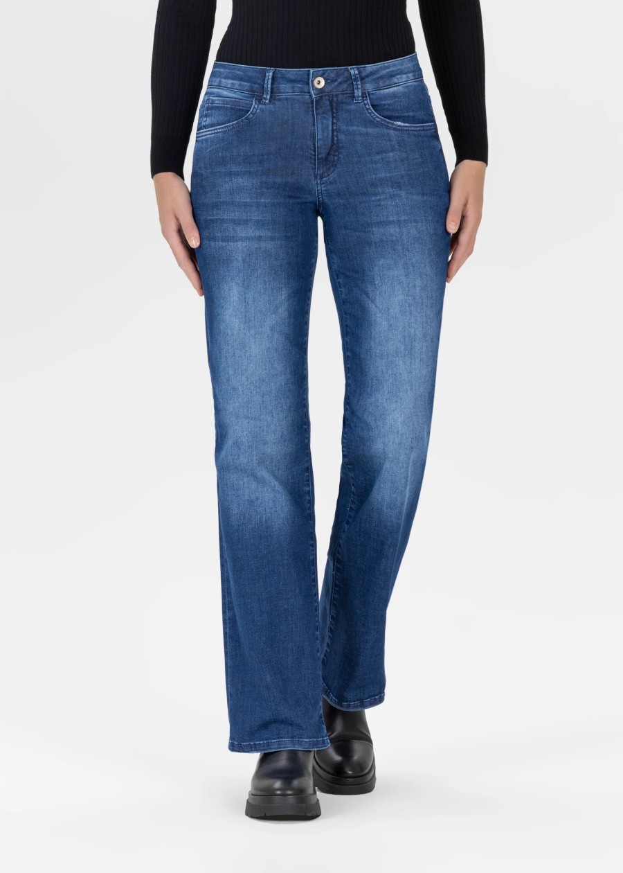 Best Stehmann Stehmann Peggy Flared Jeans With Elastic Waist | Women'S Jeans Ireland Denim