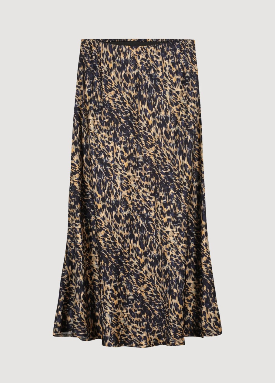 Hot Summum Summum Animal Print Midi Skirt | Long Skirt For Women Ireland Navy