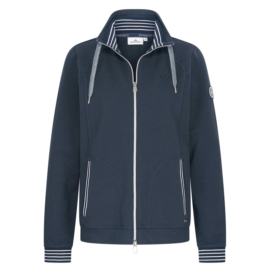 Clearance Hv Polo Hv Polo Zip-Up Sport Chic Cardigan | Women'S Jumpers Ireland Navy