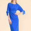 Clearance Caroline Kilkenny Caroline Kilkenny Midi Dress | Womens Fitted Waist Occasion Dress Blue