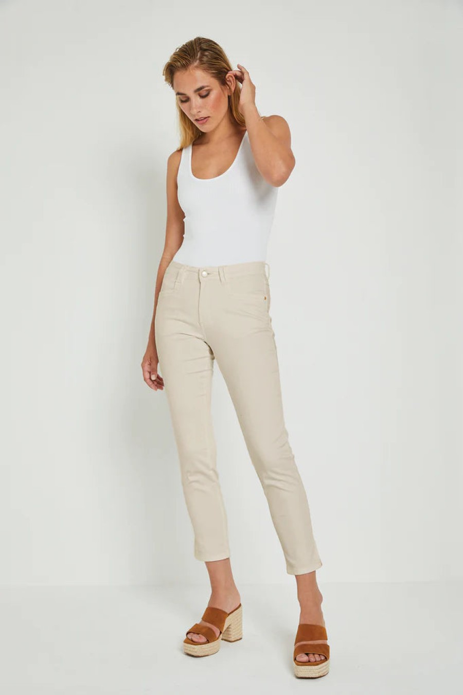 Wholesale Para Mi Shop Amber High-Waist Skinny Jeans With Slits | Women'S Fashion Ireland