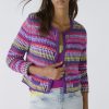 Clearance Oui Oui Boucle Jacket-Style Purple Cardigan | Spring/Summer Jackets Ireland Lilac