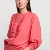 Online Summum Summum Puff Sleeve Top | Stylish Long Sleeve Blouses Ireland Coral