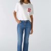 Hot Oui Oui Flared Jeans | Womens Jeans Ireland | Ribbonrouge Dark Blue