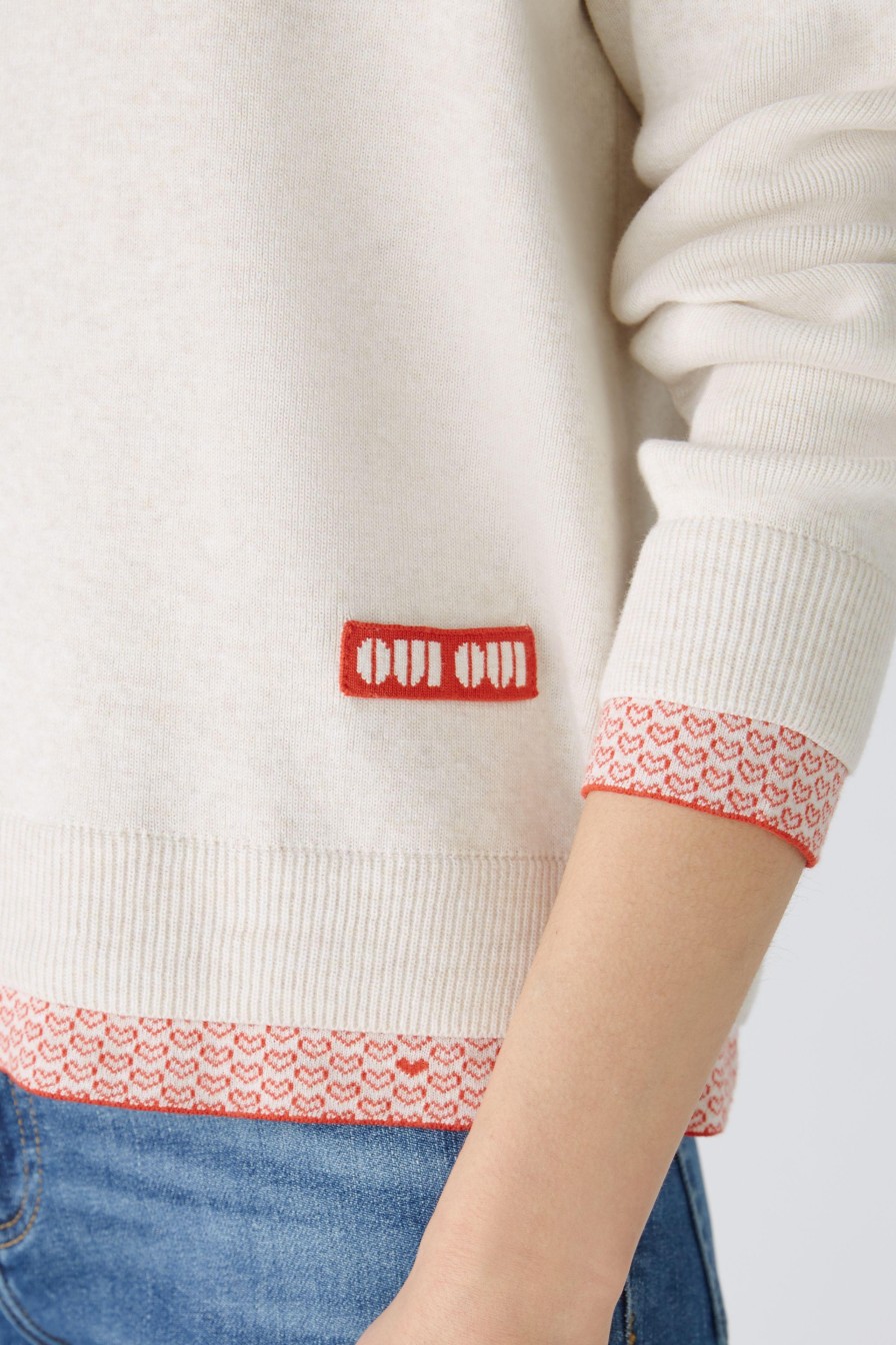 Clearance Oui Oui /White Boat Neck Jumper | Spring/Summer Jumpers For Women Red