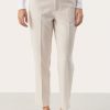 Wholesale Part Two Part Two Urbana Trousers | Classic Ankle-Length Smart Trousers For Women Off White