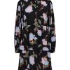 New Numph Numph Nualicia Black Tiered Floral Dress | Short Dresses For Women Caviar