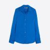 Hot Vilagallo Womens Silky Satin Shirt | Vilagallo Shirts Ireland | Shop Now Blue