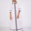 Wholesale Vilagallo Poplin Maxi Shirt Dress | Vilagallo Summer Dresses | Ireland White