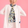 Best Sisters Alexa Linen Floral Motif Coat By Sisters | Shop Women'S Coats Ireland Cream