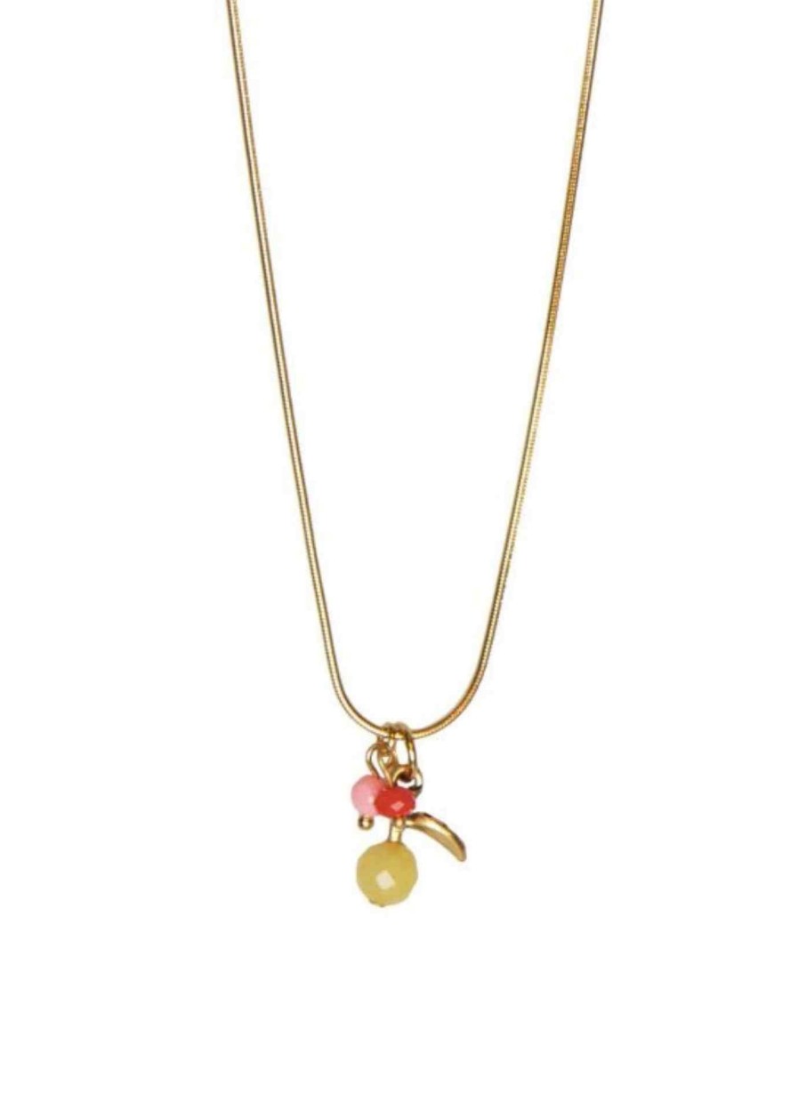 Online Hultquist Hultquist Gold Summer Fruits Charm Necklace | Jewellery | Ribbon Rouge