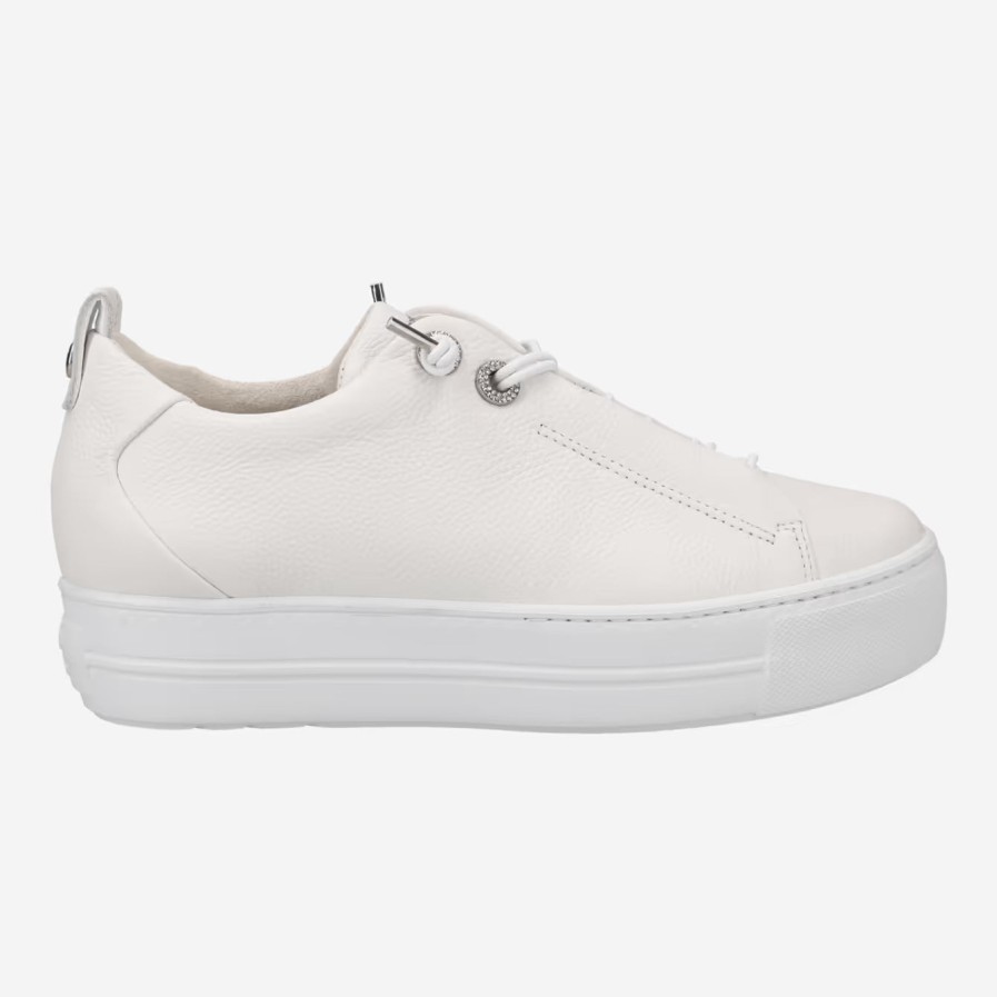 Wholesale Paul Green Paul Green Platform Trainers With Diamante Eyelet White