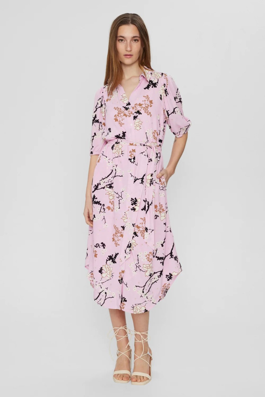 Clearance Numph Numph Nucatalin Blossom Print Dress | Numph Spring Collection Pink