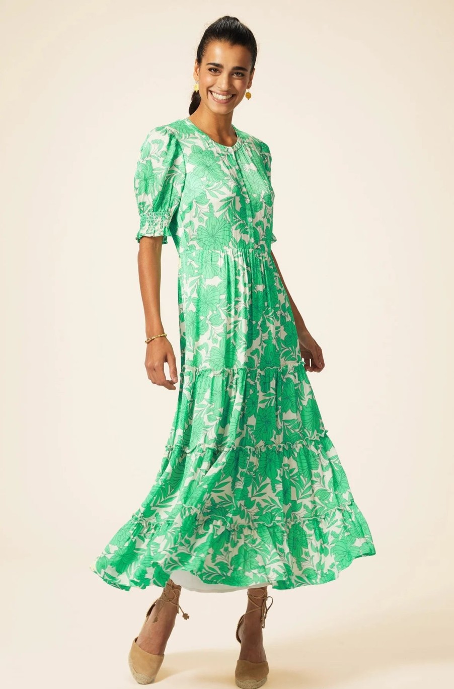 Best Aspiga Shop Women'S Day Dresses Ireland | Aspiga Cordelia Midi Dress Green