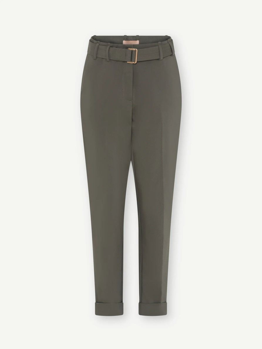 Best Gustav Women'S Gustav Sis Trousers Ireland | Elegant Slim Cropped Pants Khaki