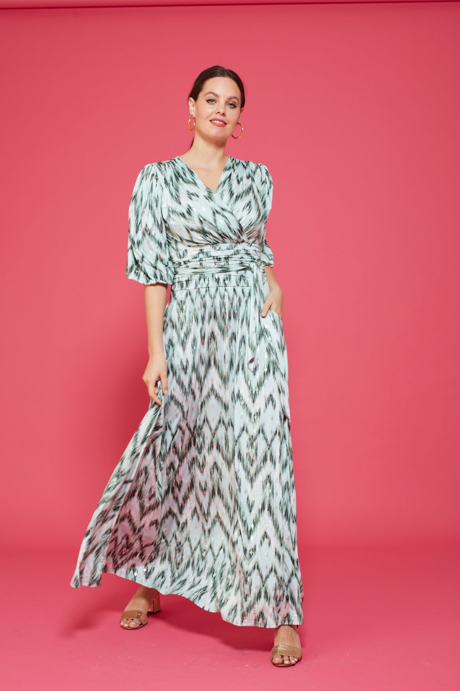 Hot Onjenu Onjenu Deborah Maxi Dress | Flattering Summer Dresses Ireland Green