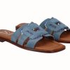 Online Viguera Viguera Women'S Leather Sliders With Sparkle Detail | Ireland