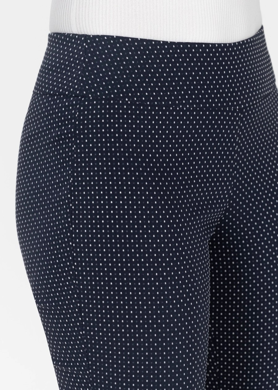 Online Stehmann Stehmann Ina Fine Dot Print Trousers | Women'S Dressy Trousers Ireland Navy