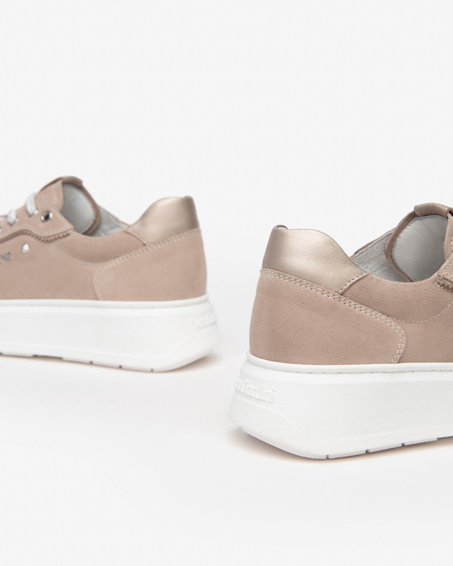 Best Nero Giardini Suede Leather Platform Trainers | Nero Giardini Ireland" Taupe