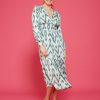 Online Onjenu Onjenu Nell Zig Zag Print Midi Dress | Ribbon Rouge Ireland Green