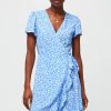 New Aspiga Aspiga Chelsea Short Sleeve Floral Wrap Dress | Ribbon Rouge Blue