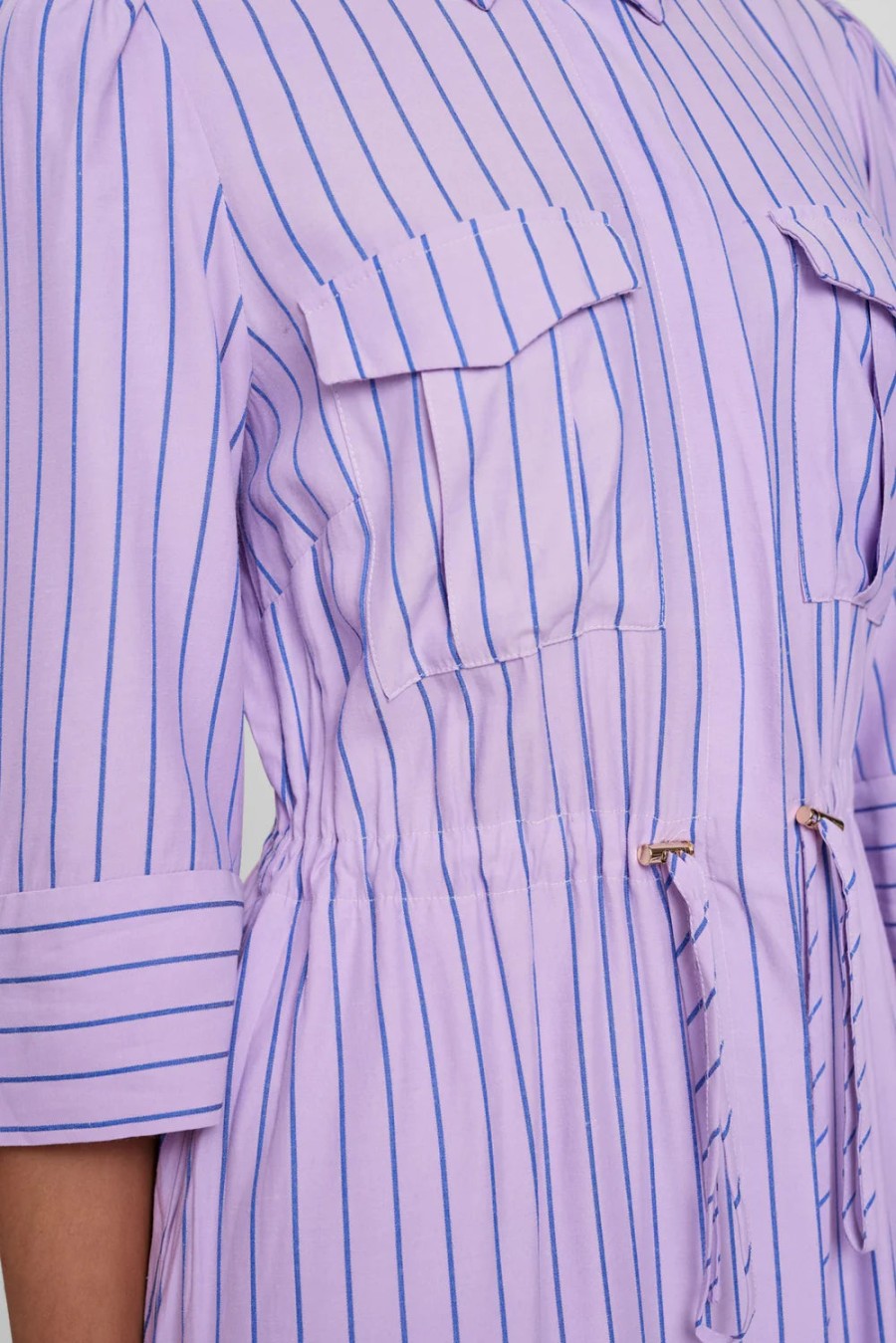 Hot Numph Numph Nuaqua Pinstripe Shirt Dress | Dresses Ireland Lilac