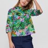 New Numph Numph Nuatlas Cottage Garden Print Shirt | Funky Womens Shirts Ireland Green